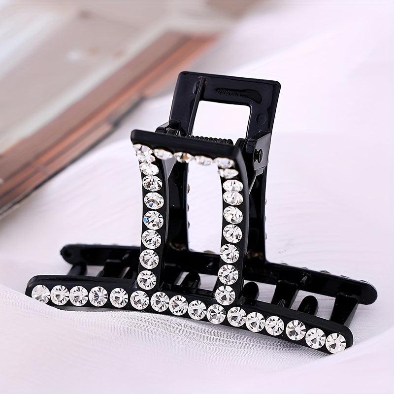 Rhinestone Hair Claw Clip Nonslip Ponytail Holder Women Girls Hair Claw