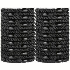 30pcs Solid Hair Ties Elastic Ponytail Holder for Thick Hair