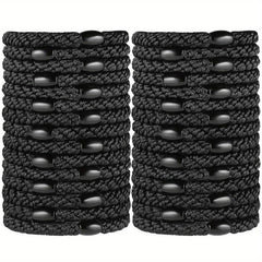 30pcs Solid Hair Ties Elastic Ponytail Holder for Thick Hair