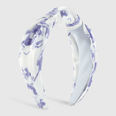 Tie Dye Print Hair Band Cross Knotted Headdress Wide Head Hoop Fabric Women Girl