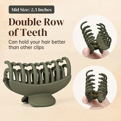 4pcs Frosted Hair Claw Ponytail Holder Women Girls Hair Claw