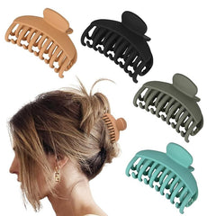 4pcs Frosted Hair Claw Ponytail Holder Women Girls Hair Claw