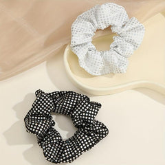 2pcs Sequin Polka Dot Print Scrunchie Hair Tie Hair Rope Hair Accessories