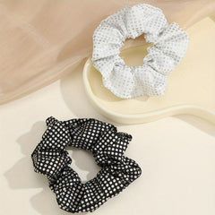 2pcs Sequin Polka Dot Print Scrunchie Hair Tie Hair Rope Hair Accessories