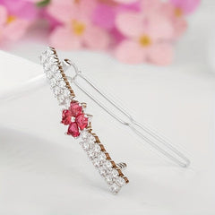 Flower Zircon Hair Clip Side Clip Bangs Clip Head Jewelry Hair Accessories