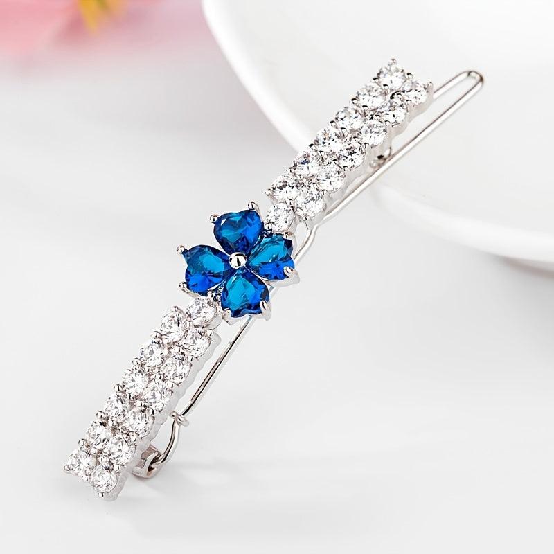 Flower Zircon Hair Clip Side Clip Bangs Clip Head Jewelry Hair Accessories