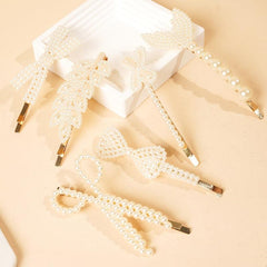 6pcs Faux Pearl Hair Clip Barrette Hair Accessories