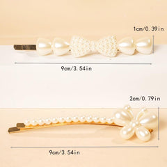 6pcs Faux Pearl Hair Clip Barrette Hair Accessories