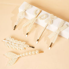 6pcs Faux Pearl Hair Clip Barrette Hair Accessories