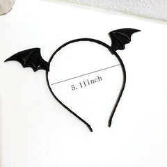 Halloween Bat Headband Funny Bat Wings Hair Hoop for Cosplay Party