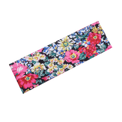 Flower Printed Headband Sports Yoga Sweat Absorption Elastic Hairband