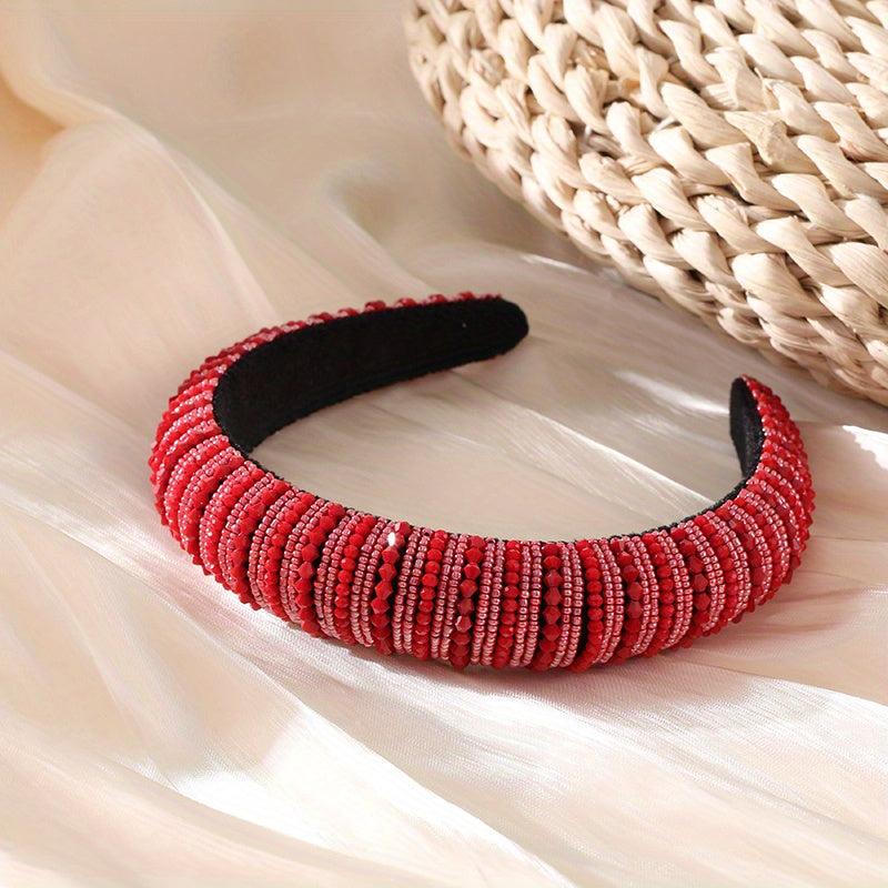 Baroque Crystal Beaded Hair Band Glitter Headdress Hair Accessories Women