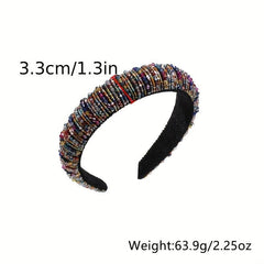 Baroque Crystal Beaded Hair Band Glitter Headdress Hair Accessories Women