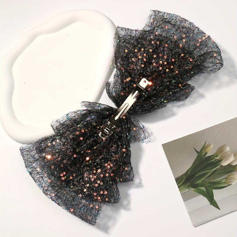 Large Mesh Sequin Hair Clip French Barrette Hair Accessories
