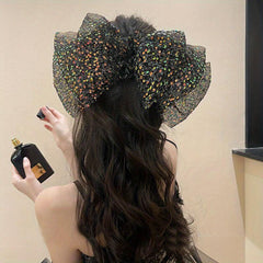 Large Mesh Sequin Hair Clip French Barrette Hair Accessories