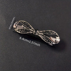 Rhinestone Bow Hair Clip French Barrette Ponytail Clip Hair Accessories