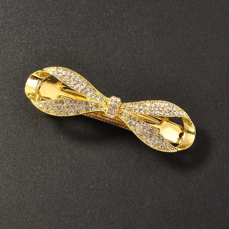 Rhinestone Bow Hair Clip French Barrette Ponytail Clip Hair Accessories