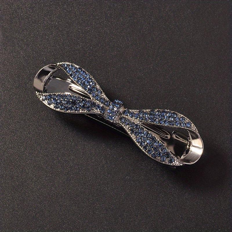 Rhinestone Bow Hair Clip French Barrette Ponytail Clip Hair Accessories