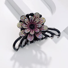 Colorful Rhinestone Flower Hair Claw Clip Octopus Hair Claw for Women Girls
