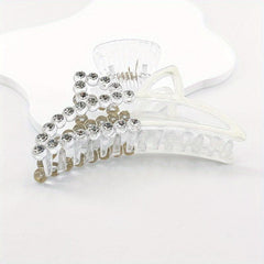 Rhinestone Car Ears Hair Claw Nonslip Ponytail Holder