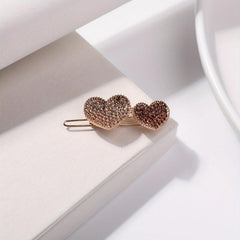Rhinestone Heart Hair Clip Side Clip Hair Accessories