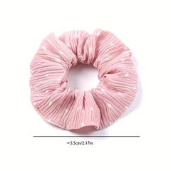 5pcs Polka Dot Print Hair Rope Scrunchies Girls Hair Tie Ponytail Holder