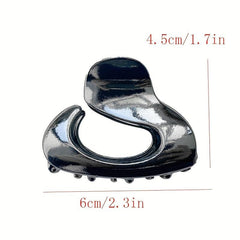 Alloy Hair Claw Nonslip Shark Claw For Ponytail Bun Holder Women Girls