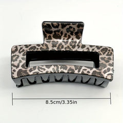 Leopard Print Hollow Hair Claw Large Hair Clip Hair Accessories