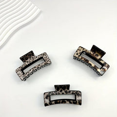 Leopard Print Hollow Hair Claw Large Hair Clip Hair Accessories