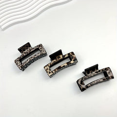 Leopard Print Hollow Hair Claw Large Hair Clip Hair Accessories
