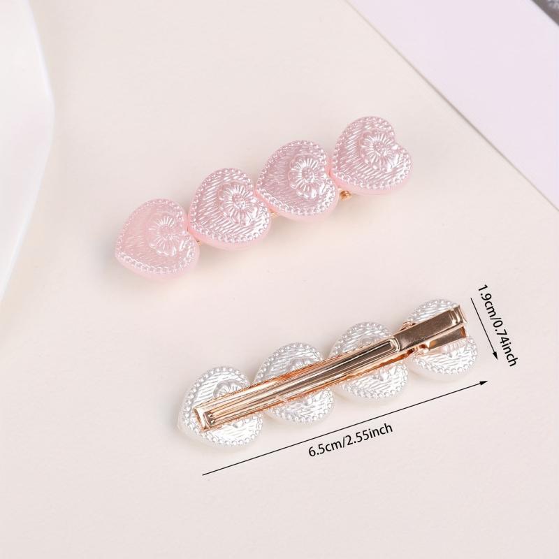 Heart Shape Hair Clip Duck Billed Clip Bangs Clip Hair Accessorie