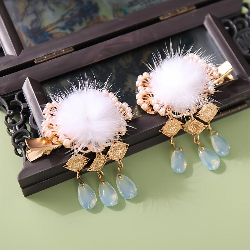 Chinese Style Hanfu Hair Clip Tassel Metal Hairpin Vintage Cheongsam Accessories