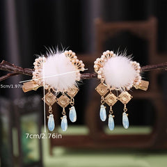 Chinese Style Hanfu Hair Clip Tassel Metal Hairpin Vintage Cheongsam Accessories