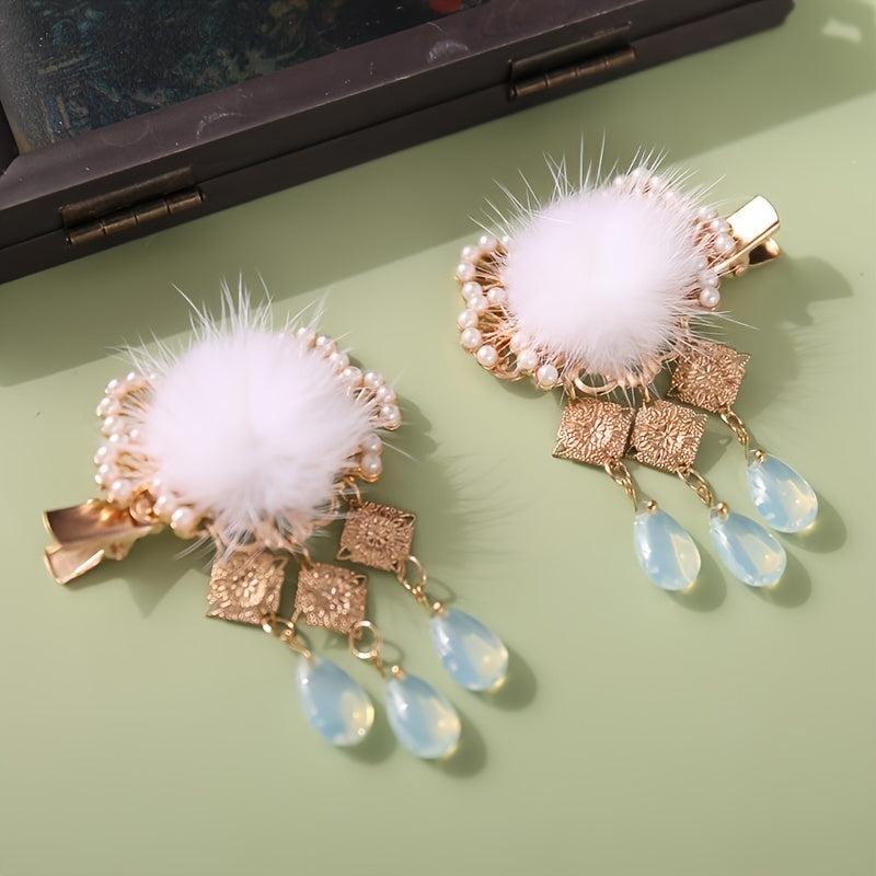 Chinese Style Hanfu Hair Clip Tassel Metal Hairpin Vintage Cheongsam Accessories
