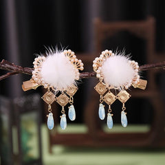 Chinese Style Hanfu Hair Clip Tassel Metal Hairpin Vintage Cheongsam Accessories