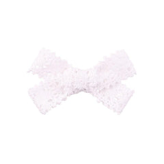 Hollow Knitted Bow Hair Clip Duck Billed Clip for Side Hair Bang