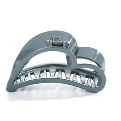 Glossy Plastic Hollow Heart Shape Hair Claw Large Shark Claw Hair Accessories