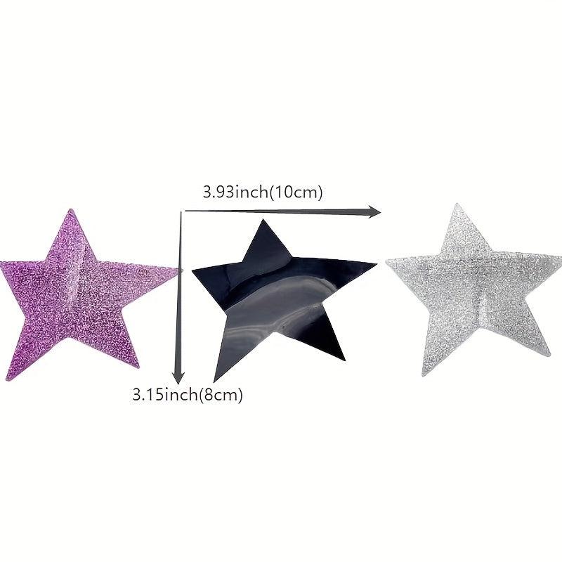 Y2K Star Glitter Hair Clip Barrette for Girls Acrylic Ponytail Holder