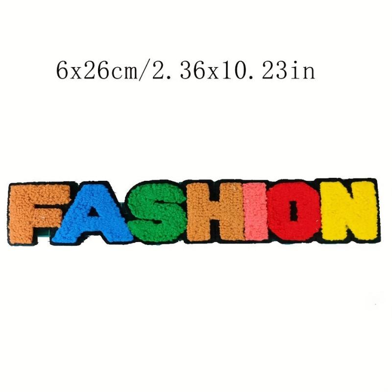 Chenille Towel Embroidered Letters Cloth Stickers DIY Decoration