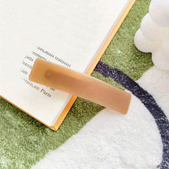 Glossy Jelly Barrette Long Hair Clip For Side Hair Bang