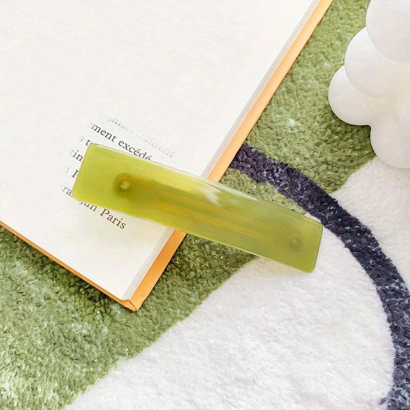 Glossy Jelly Barrette Long Hair Clip For Side Hair Bang