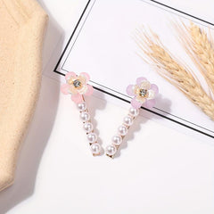Faux Pearl Flower Hair Clip Non Slip Side Hair Accessories