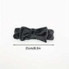 Plush Hair Accessories Set Soft Headband Wristband for Skincare Spa