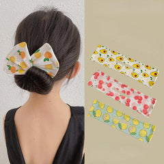 Fruit Pattern Hair Bun Maker French Hairstyle Twist Donut for Women Girls