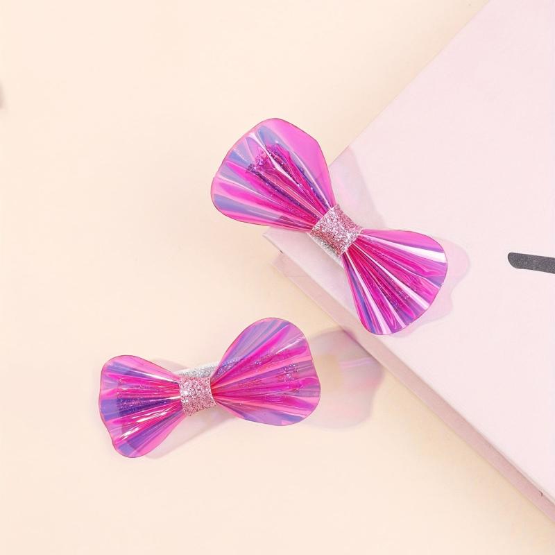 2pcs Rhinestone Bow Hair Clip, Sweet Hair Accessory for Women and Girls