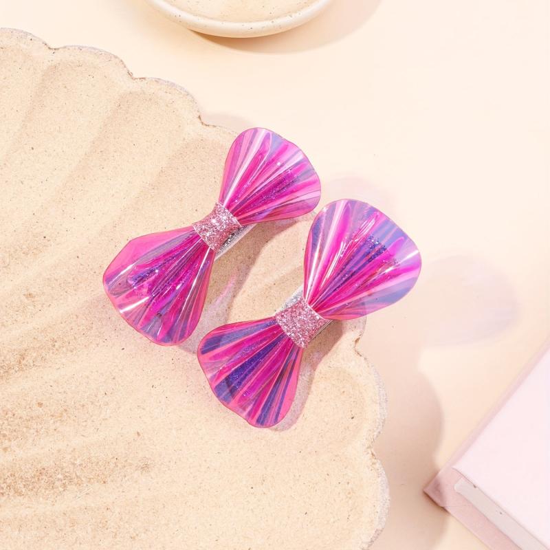 2pcs Rhinestone Bow Hair Clip, Sweet Hair Accessory for Women and Girls