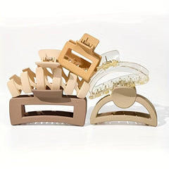 5pcs Large Hair Claw Ponytail Holder Hair Accessories For Women