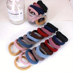 20pcs Elastic Hair Tie Mixed Hair Rope Seamless Hair Ring Ponytail Holder