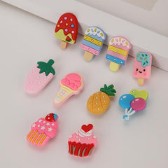 24pcs Ice Cream Shoe Charms for Girls