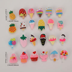 24pcs Ice Cream Shoe Charms for Girls